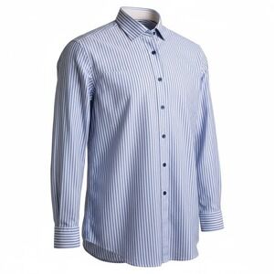 Robert Graham Blue and White Striped Long Sleeve Button Down Shirt Menswear XL‎